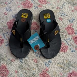 REEF Black and Yellow Men's Flip Flops